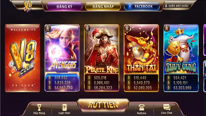 Hình ảnh bàn cược trong game cũng được V8club thiết kế với độ phân giải cao