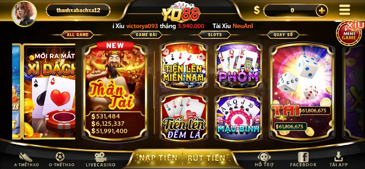 Anh em được đắm chìm vào kho trò chơi ấn tượng tại cổng game Yo88 